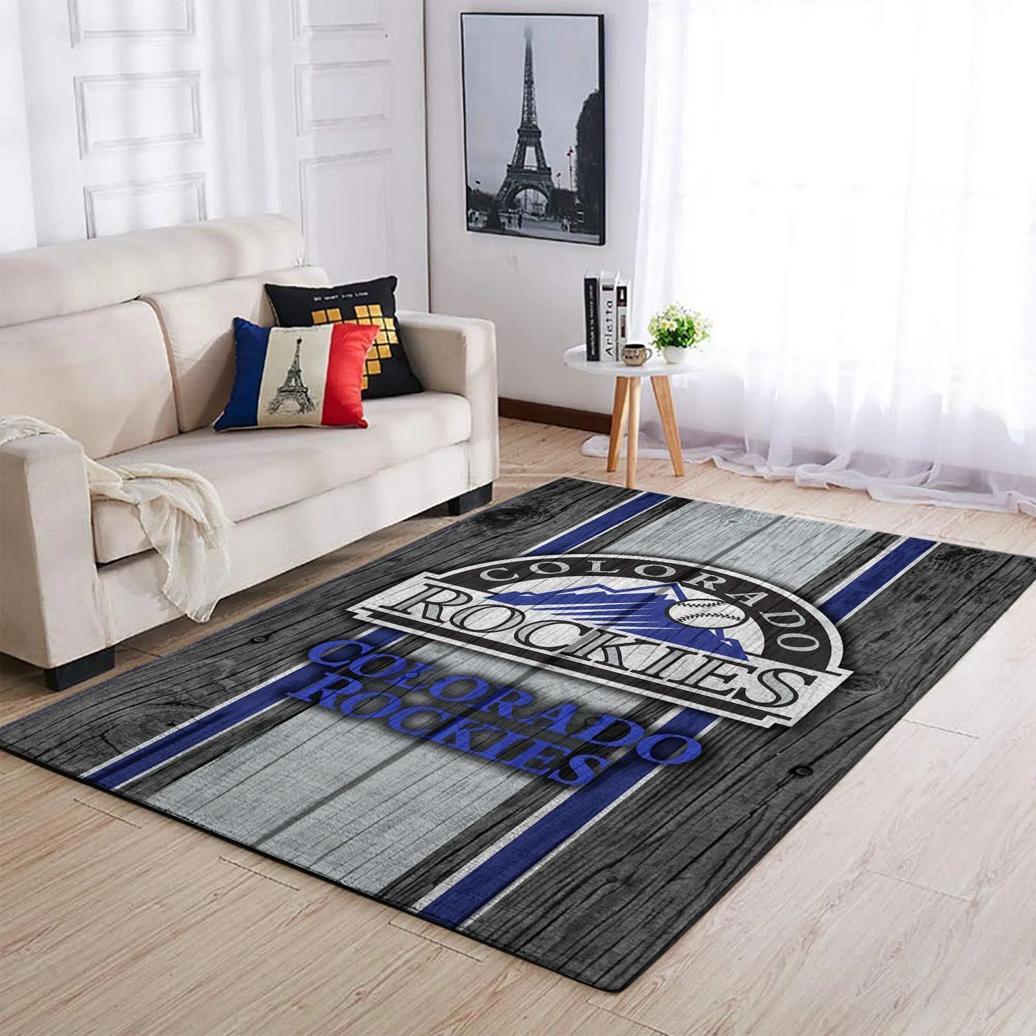 Colorado Rockies MLB Team Logo Wooden Style Style Nice Gift Home Decor Rectangle Area Rug Indoor Outdoor Rugs 201BC-9726