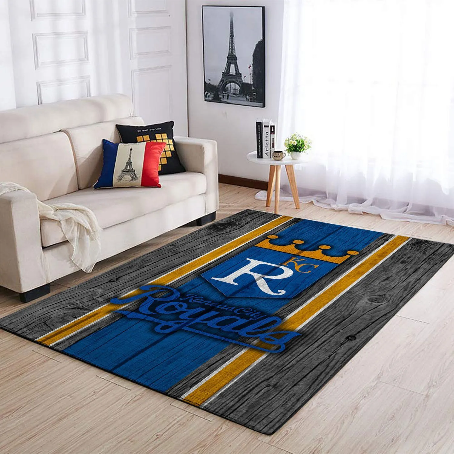 Kansas City Royals MLB Team Logo Wooden Style Rectangle Rug Decor Area Rugs For Living Room Bedroom Kitchen Rugs Home Carpet Flooring 635ML-9413
