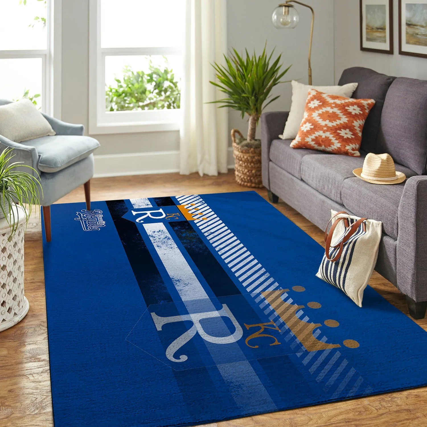 Kansas City Royals MLB Team Logo Rectangle Rug Decor Area Rugs For Living Room Bedroom Kitchen Rugs Home Carpet Flooring 880AP-7385