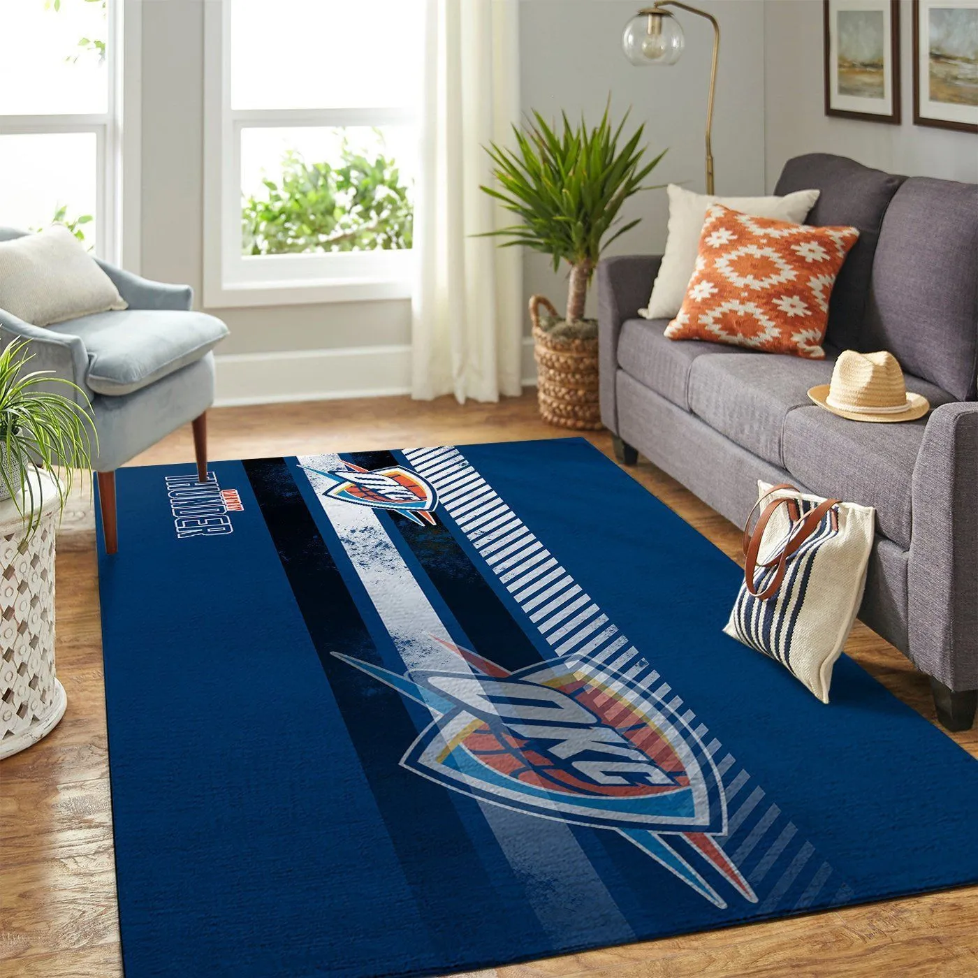 Oklahoma City Thunder NBA Team Logo Nice Gift Home Decor Rectangle Area Rug Indoor Outdoor Rugs 313HR-5969