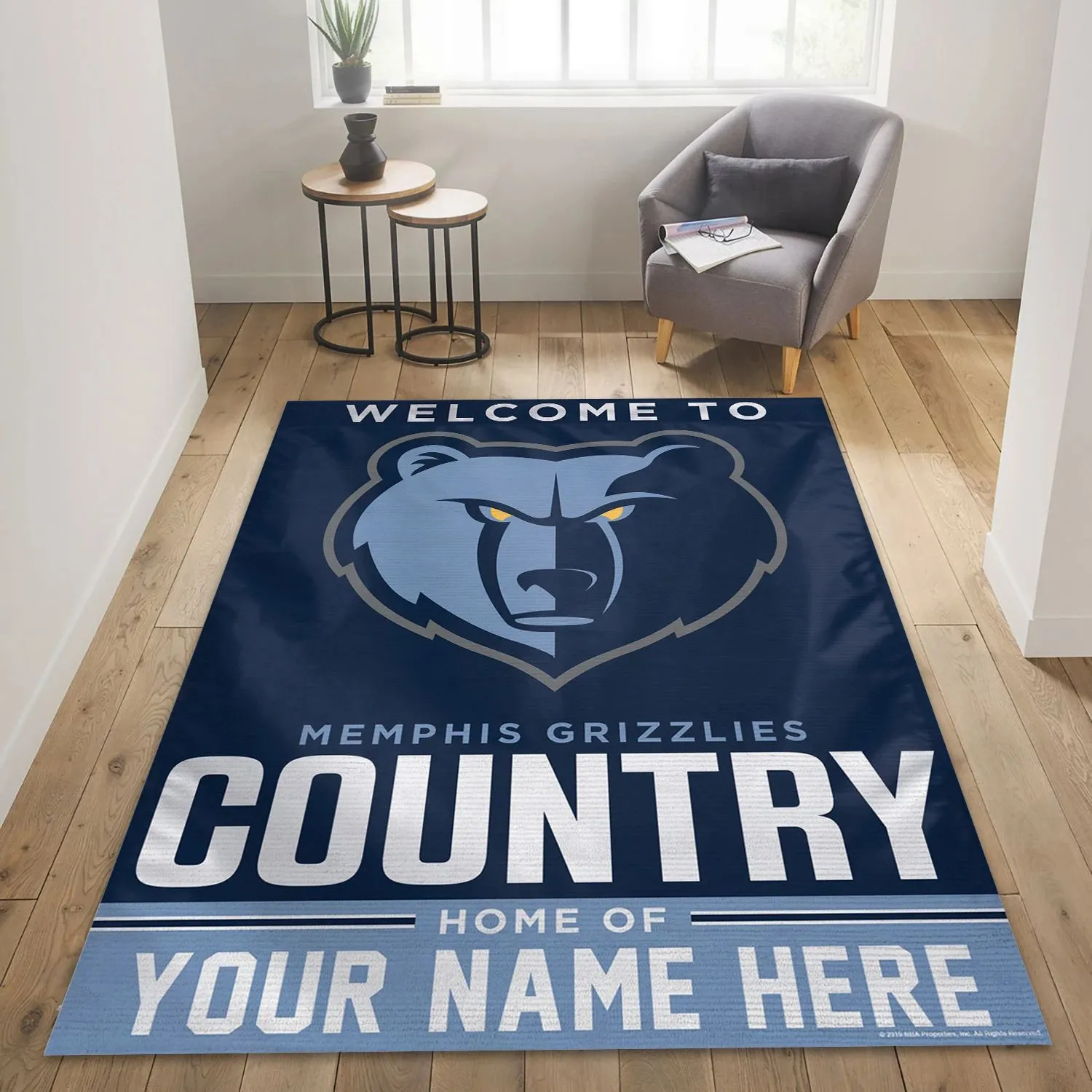 Memphis Grizzlies Personalized NBA Area Rug, Living Room Rug Home Decor Indoor Outdoor Rugs 527ZG-1439