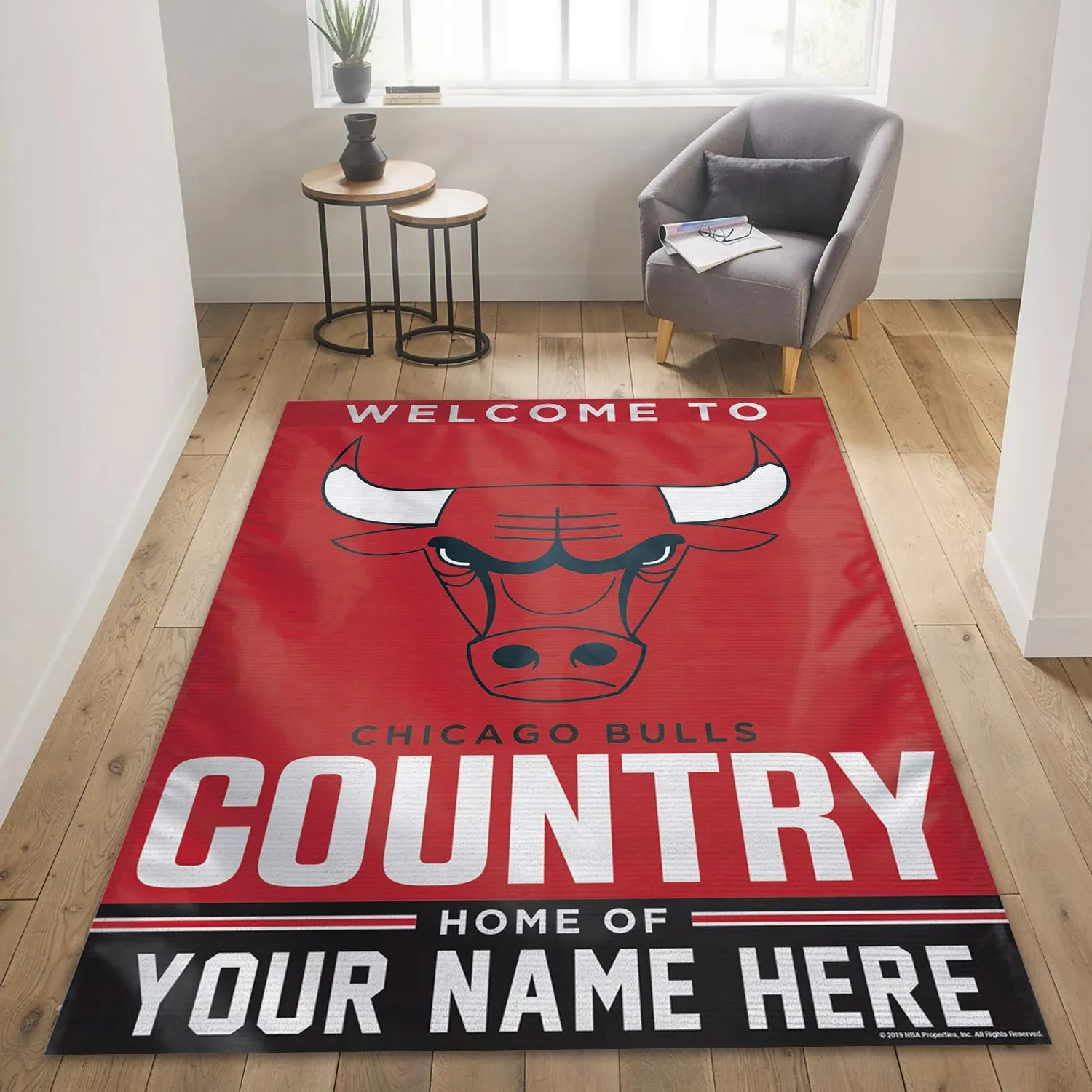 Chicago Bulls Personalized NBA Area Rug Carpet, Living Room Rug Home Decor Indoor Outdoor Rugs 941MG-3958