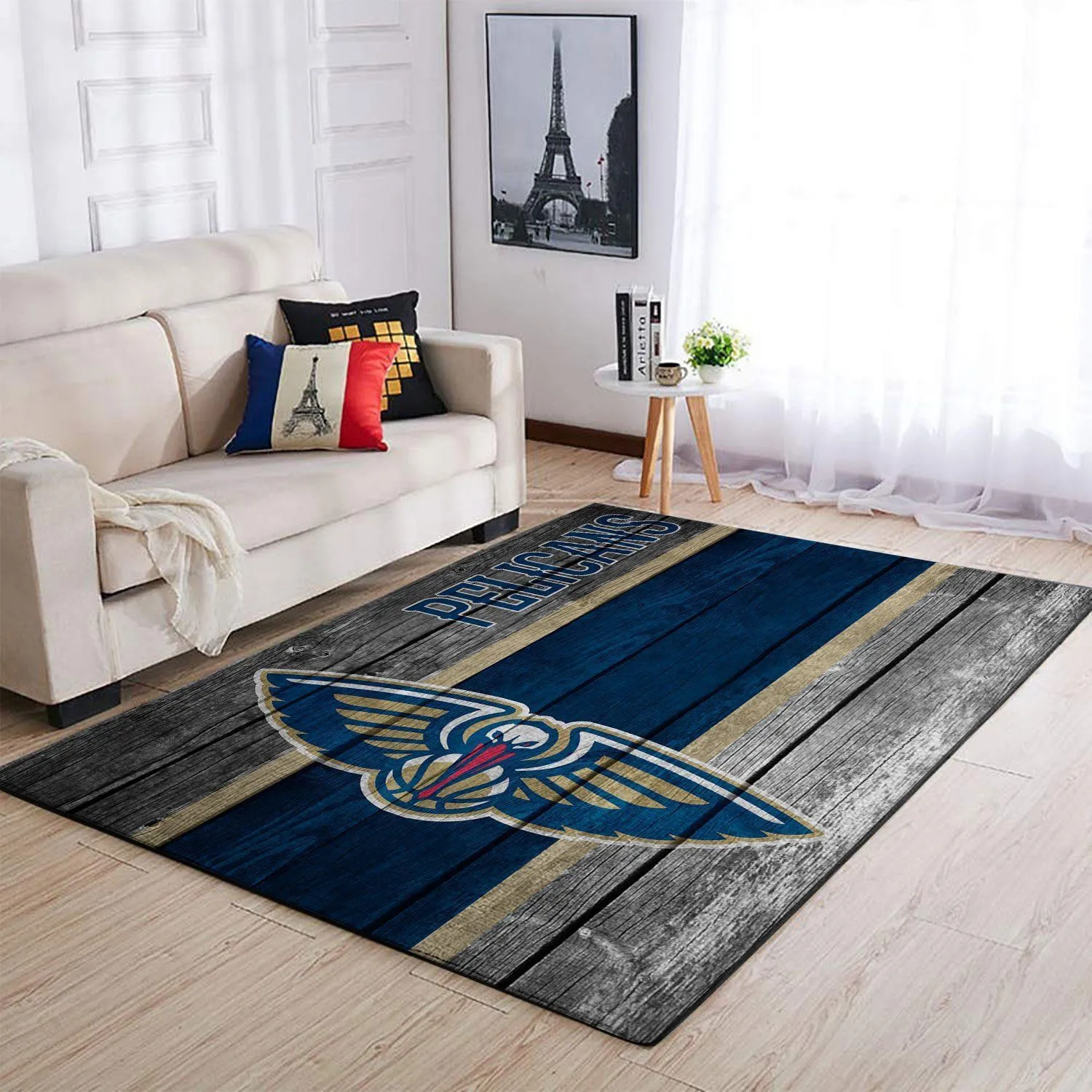 New Orleans Pelicans NBA Team Logo Wooden Style Nice Gift Home Decor Rectangle Area Rug Indoor Outdoor Rugs 406OY-3365