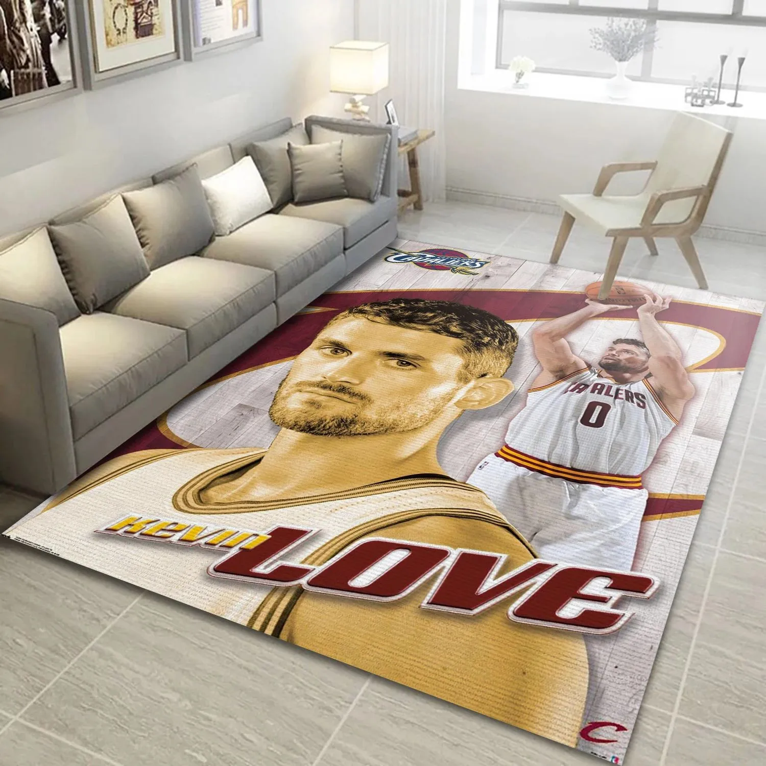 Kevin Love Cleveland Cavaliers NBA Reangle Area Rug, Living Room Rug US Decor Indoor Outdoor Rugs 985VH-6432