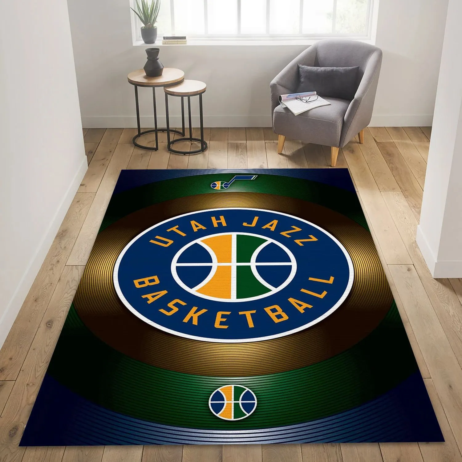 Utah Jazz NBA Reangle Area Rug, Living Room Rug Room Decor Indoor Outdoor Rugs 845IQ-4592