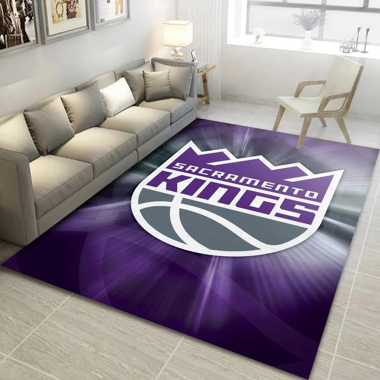 Sacramento Kings NBA Area Rug, Living Room Rug Home Decor Indoor Outdoor Rugs 237XF-6608