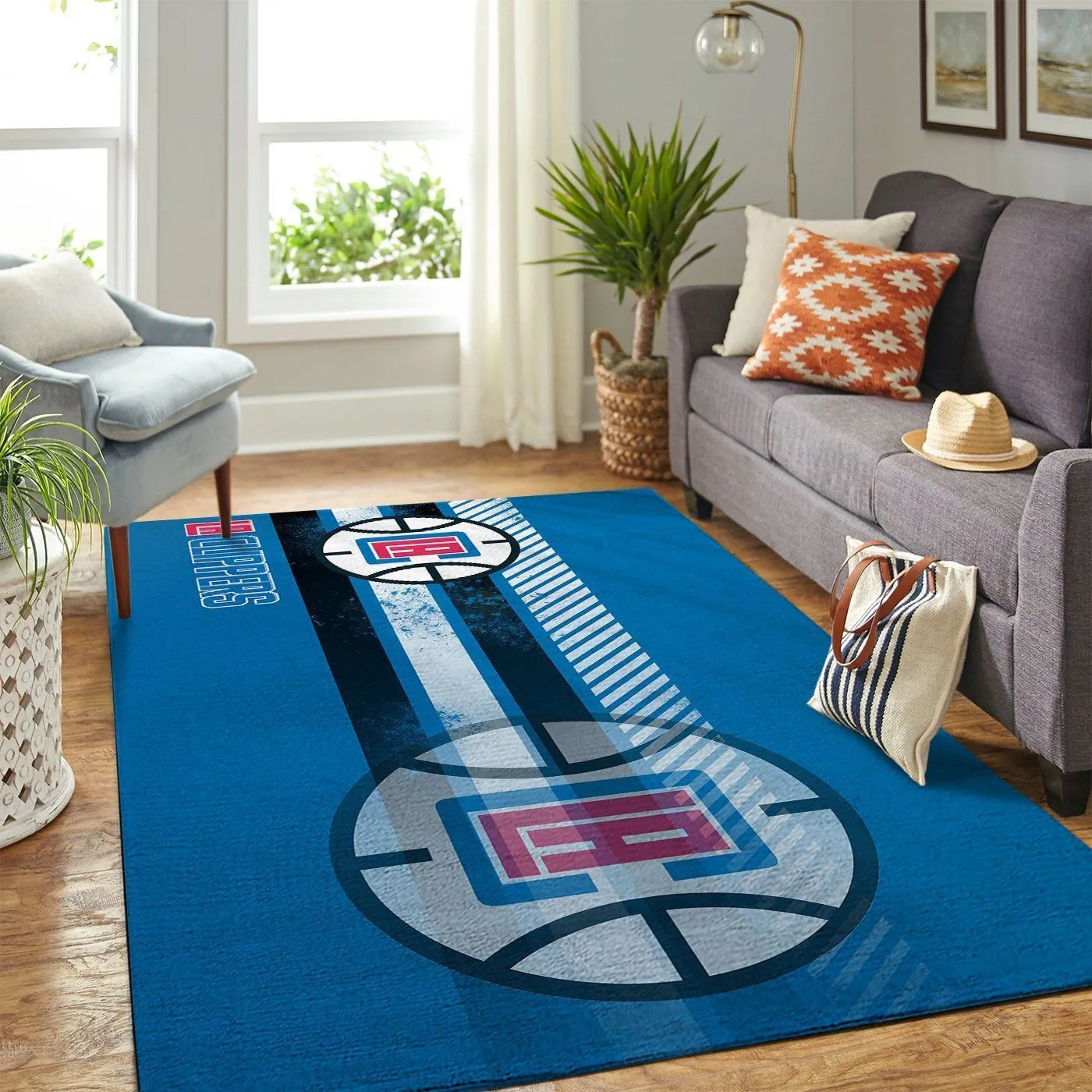 La Clippers NBA Team Logo Nice Gift Home Decor Rectangle Area Rug Indoor Outdoor Rugs 261BC-2716