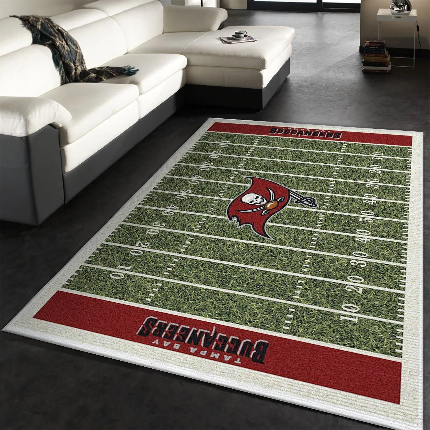 Tampa Bay Buccaneers Imperial Homefield Rug NFL Team Logos And Rectangle Area Rugs Carpet For Living Room, Bedroom, Kitchen Rugs, Non-Slip Carpet 127KI-1329