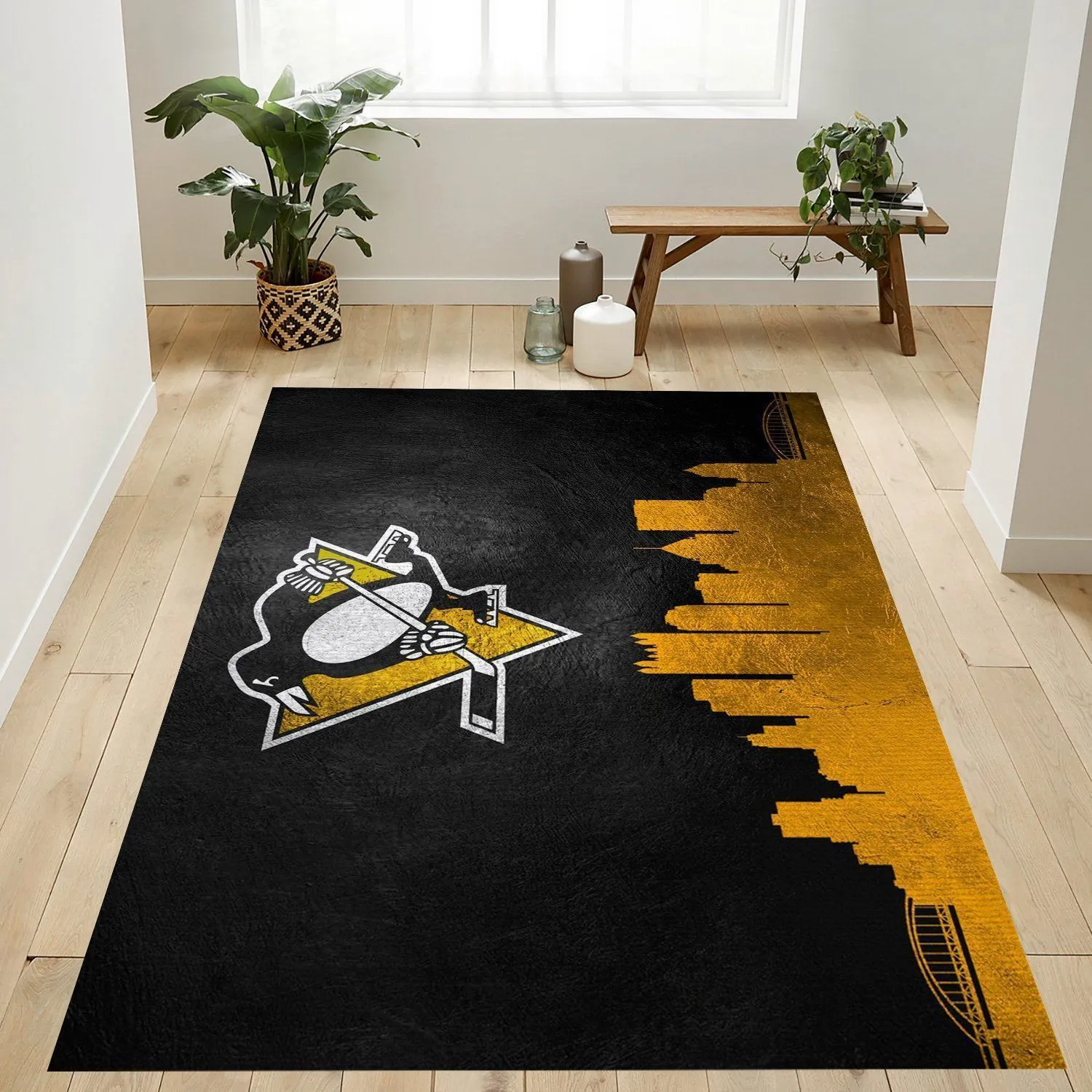 Pittsburgh Penguins NFL Area Rug Living Room Rug Home US Decor Indoor Outdoor Rugs 629XP-7681