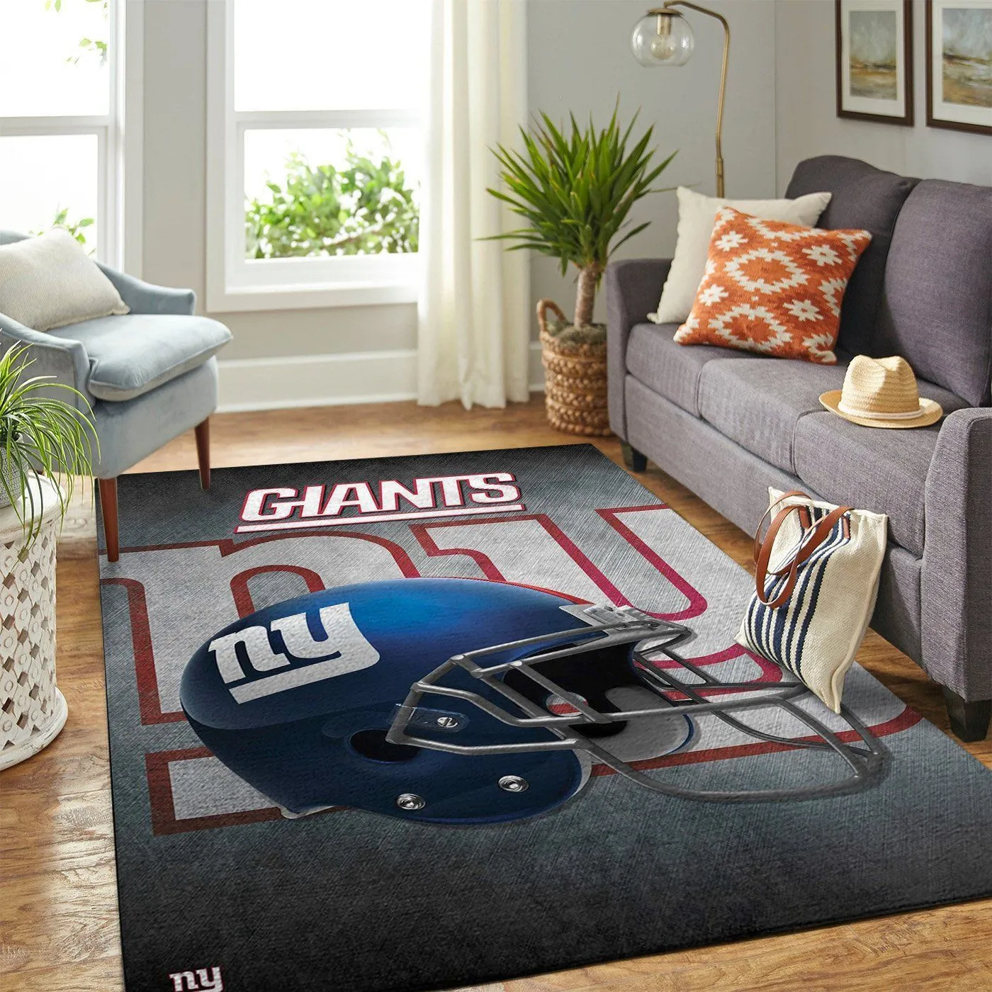 New York Giants NFL Team Logo Helmet Style Nice Gift Home Decor Rectangle Area Rug Indoor Outdoor Rugs 938SE-2865