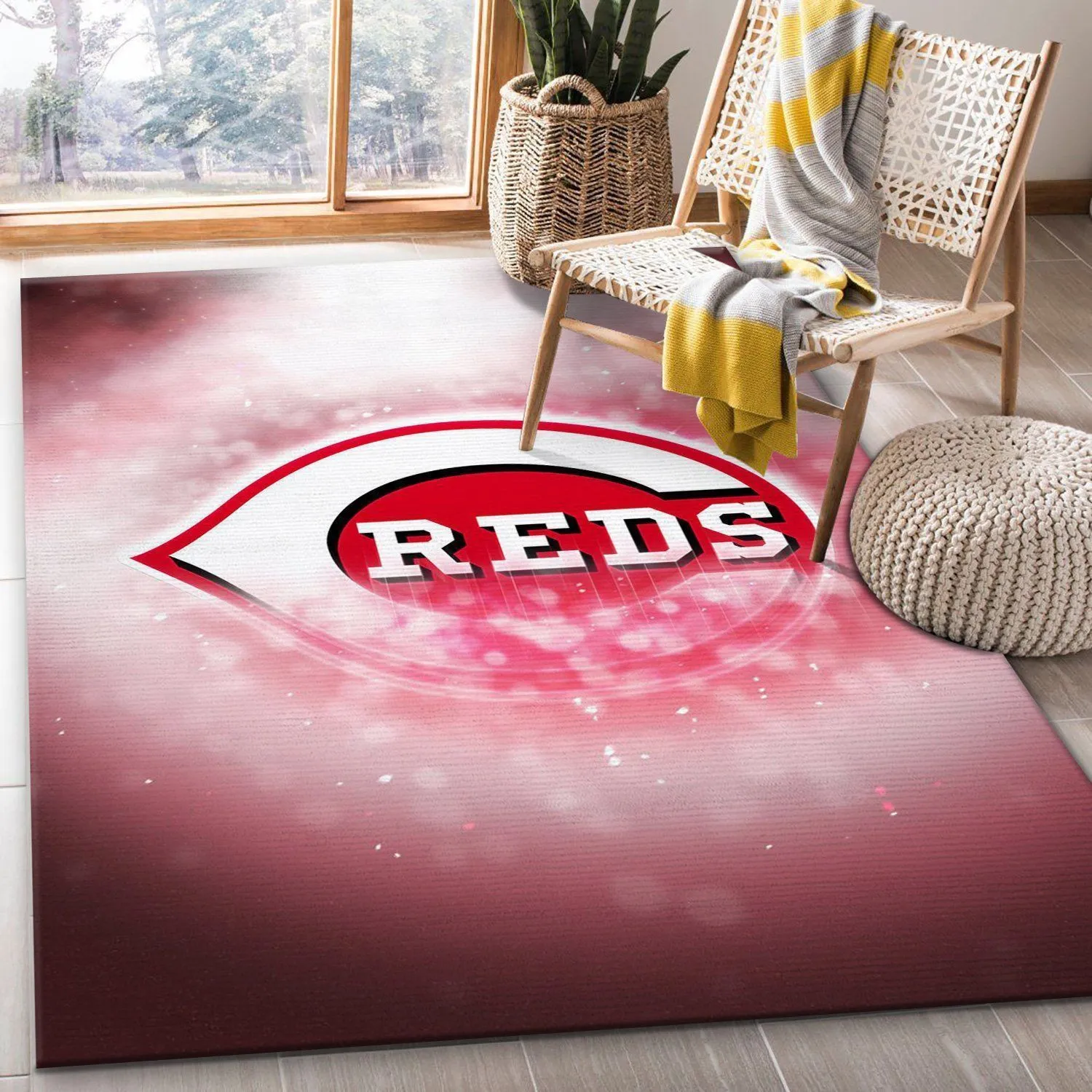 Cincinnati Reds NFL Rug Living Room Rug Home Decor Floor Decor Indoor Outdoor Rugs 519NV-1307