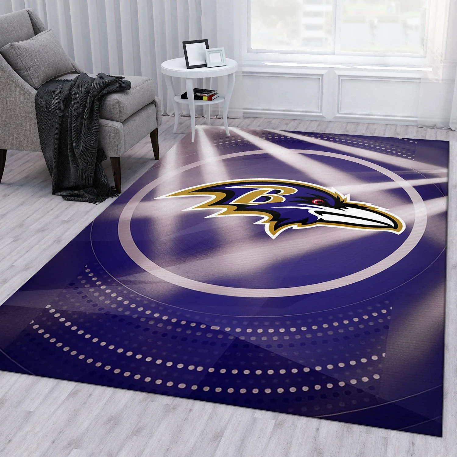 Baltimore Ravens NFL Area Rugs For Living Room Rectangle Rug Bedroom Rugs Carpet Flooring Gift 339SP-6294