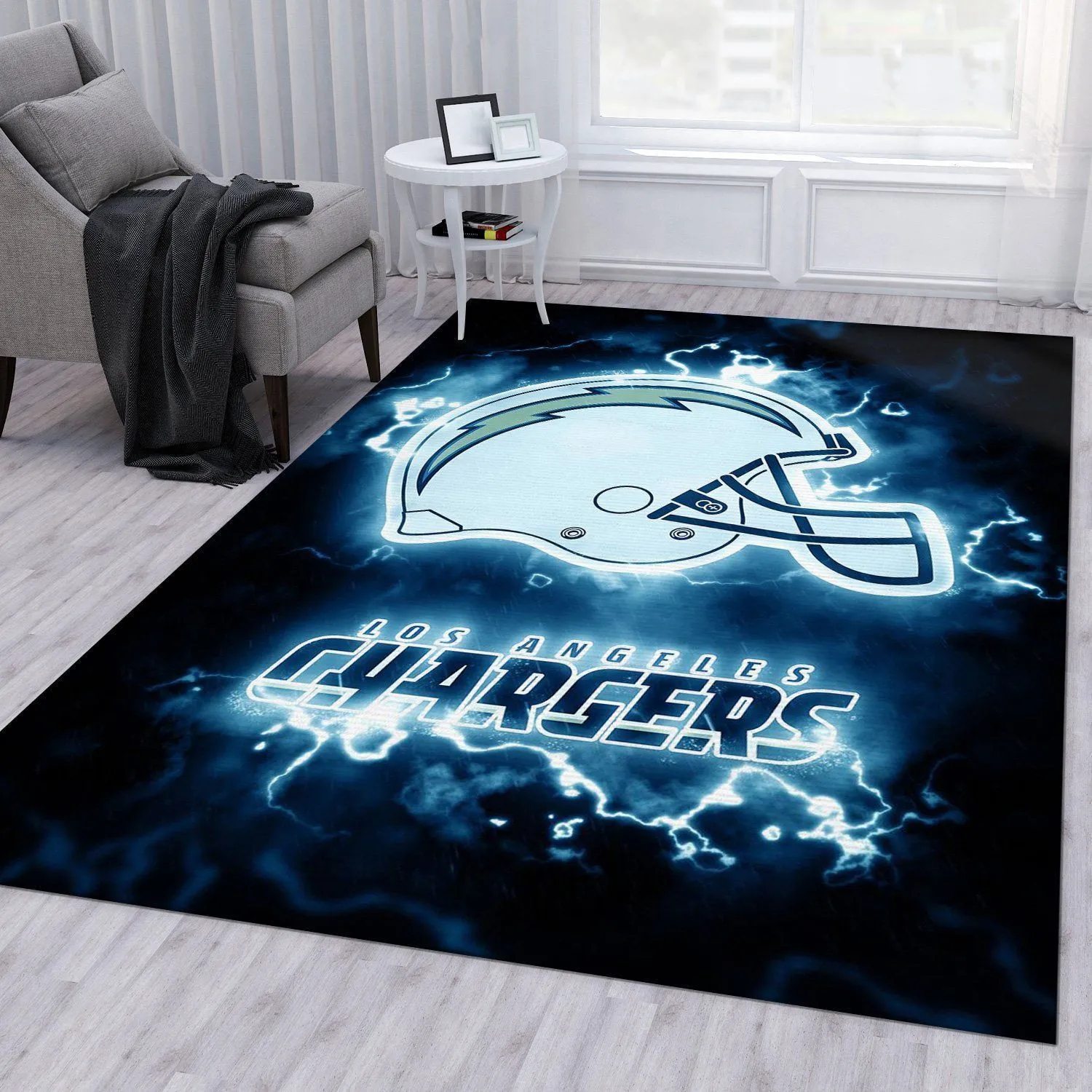 Los Angeles Chargers NFL Rug Bedroom Rug US Gift Decor Indoor Outdoor Rugs 107XI-5205
