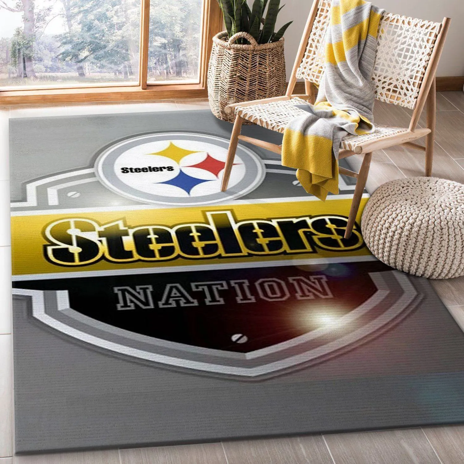 Pittsburgh Steelers 2 NFL Area Rug For Gift Bedroom Rug Home Decor Floor Decor Indoor Outdoor Rugs 839SD-5475