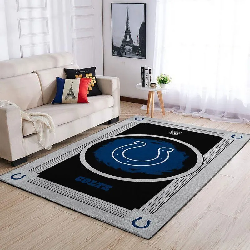 Indianapolis Colts NFL Logo Style Rug Room Carpet Custom Area Floor Home Decor Indoor Outdoor Rugs 192TR-3354