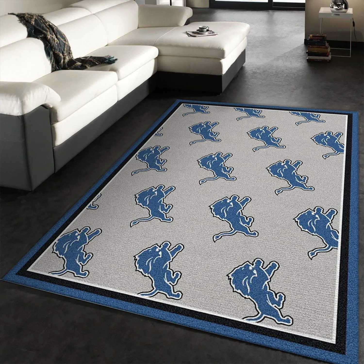 Detroit Lions Repeat Rug NFL Team Area Rug, Living Room Rug, Family Gift US Decor Indoor Outdoor Rugs 631JN-8486