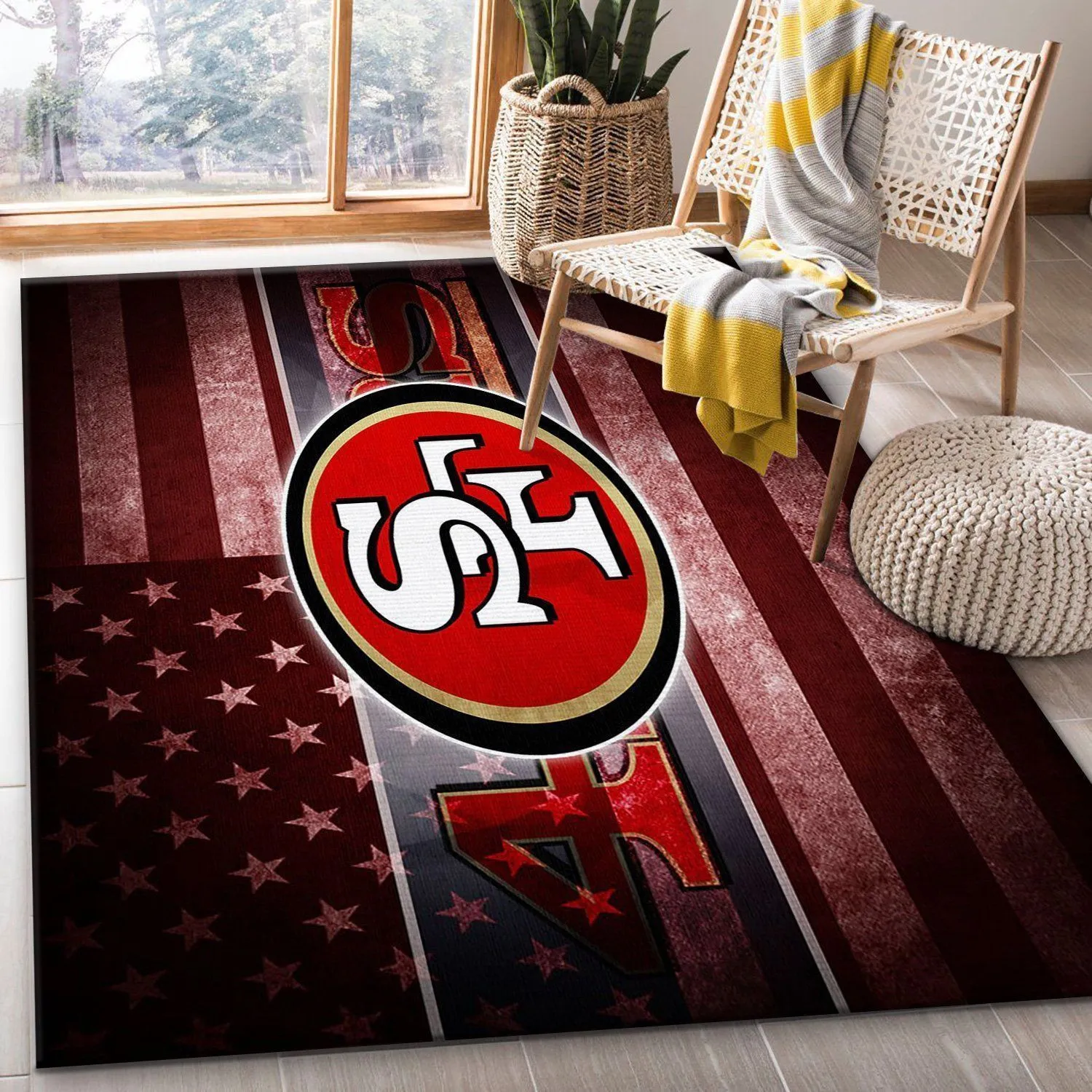 San Francisco 49ers NFL Area Rug For Christmas Living Room Rug US Gift Decor Indoor Outdoor Rugs 898AQ-2077