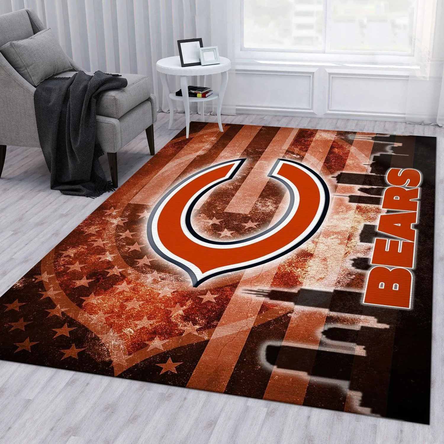 Chicago Bears NFL Rug Bedroom Rug Christmas Gift US Decor Indoor Outdoor Rugs 236MO-7167