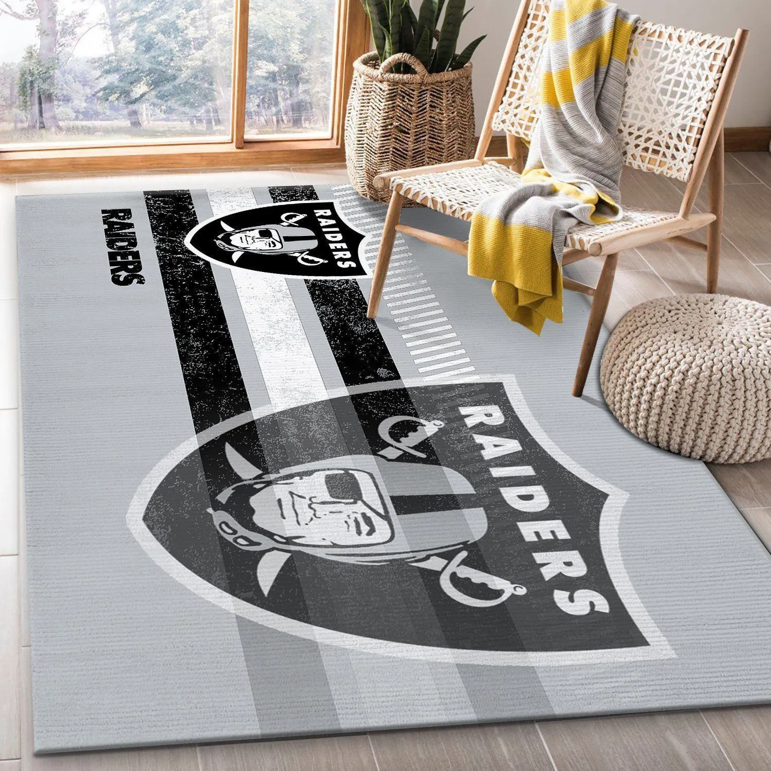 Las Vegas Raiders NFL Team Logo Area Rugs Living Room Carpet Floor Decor The US Decor Indoor Outdoor Rugs 241NZ-7812