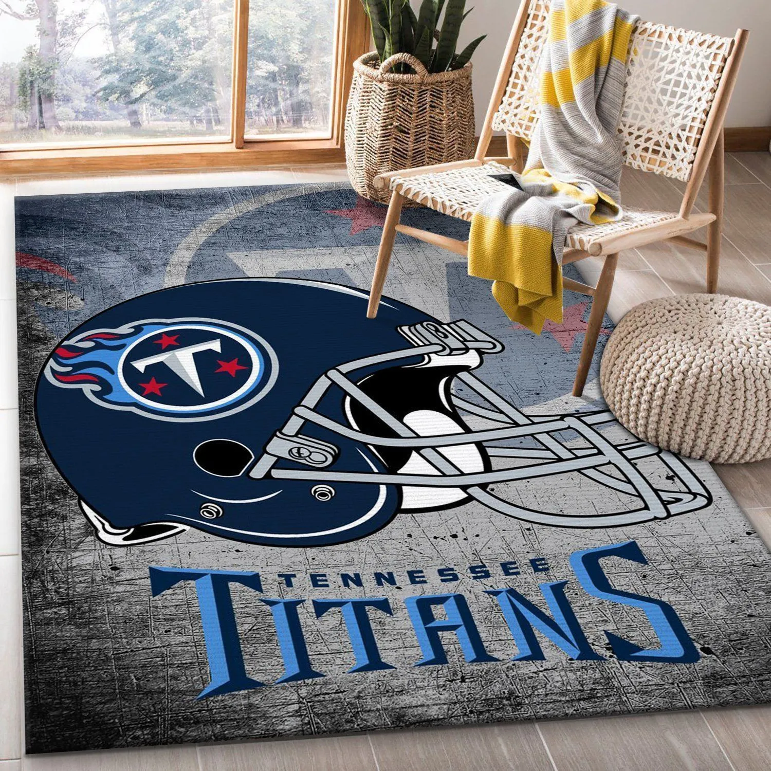 Tennessee Titans Football NFL Rug Bedroom Rug Home Decor Floor Decor Indoor Outdoor Rugs 636QX-4730