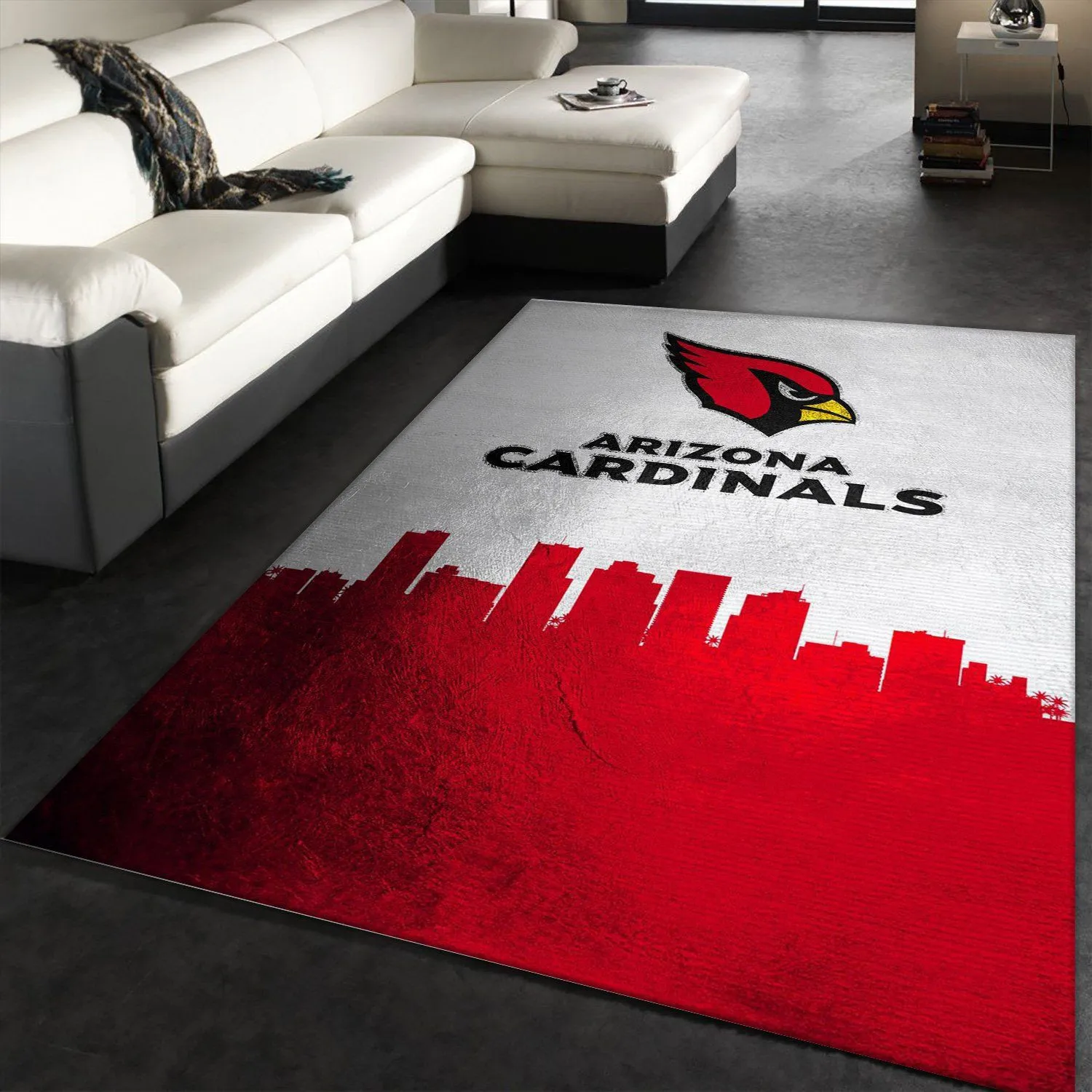 Arizona Cardinals Skyline NFL Team Logos Area Rugs For Living Room Rectangle Rug Bedroom Rugs Carpet Flooring Gift 483TQ-4696