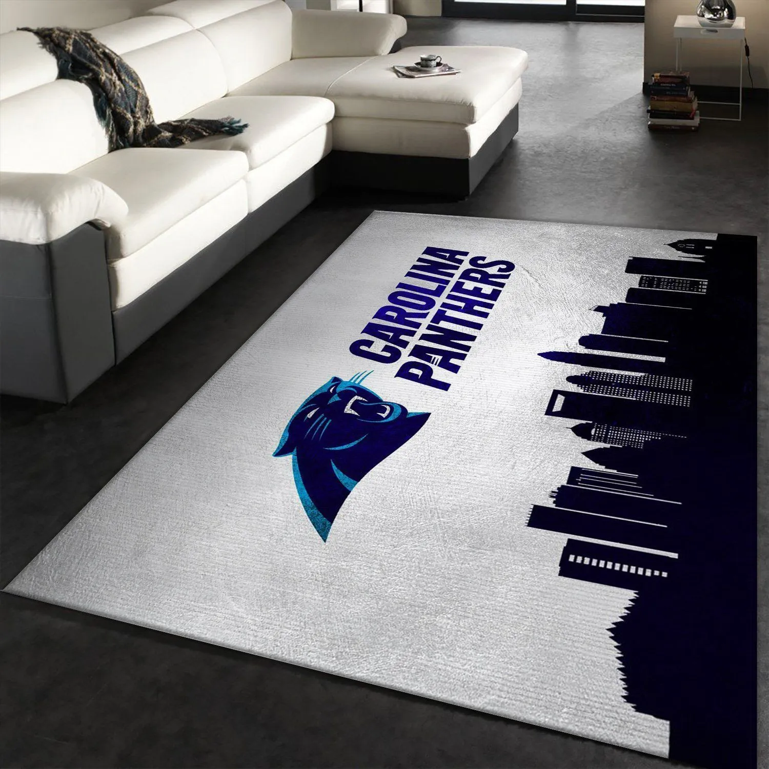 Carolina Panthers Skyline NFL Area Rug, Bedroom, Family Gift US Decor Indoor Outdoor Rugs 781AO-3321