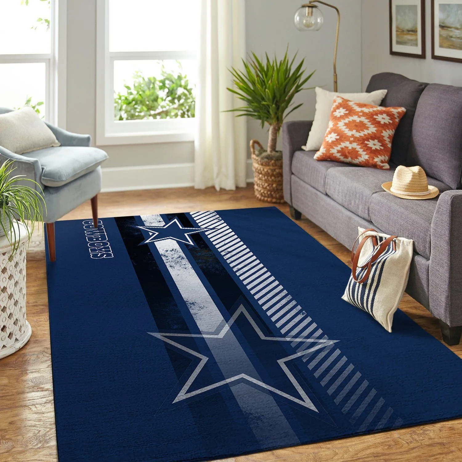 Dallas Cowboys NFL Team Logo Nice Gift Home Decor Rectangle Area Rug Indoor Outdoor Rugs 802FK-1990