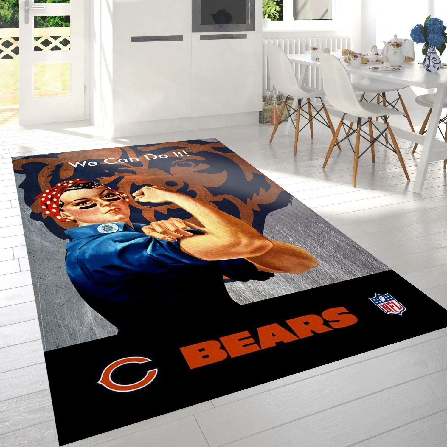 Chicago Bears NFL Team Logo Rug Living Room Rug Home Decor Floor Decor Indoor Outdoor Rugs 126NU-8128