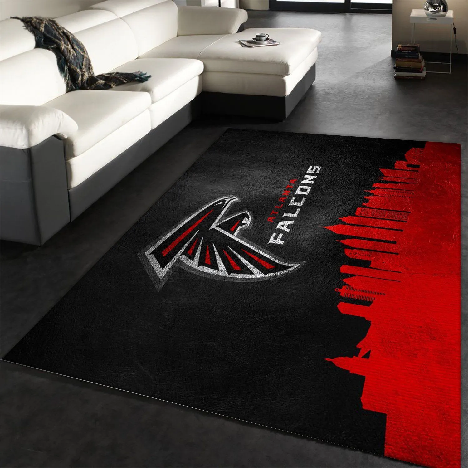 Atlanta Falcons Skyline NFL Area And Area Rugs For Living Room Rectangle Rug Bedroom Rugs Carpet Flooring Gift 316HW-3839