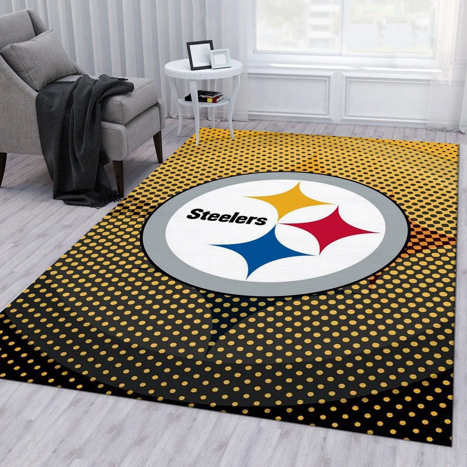 Pittsburgh Steelers 9 NFL Rug Living Room Rug Home US Decor Indoor Outdoor Rugs 139UN-7134
