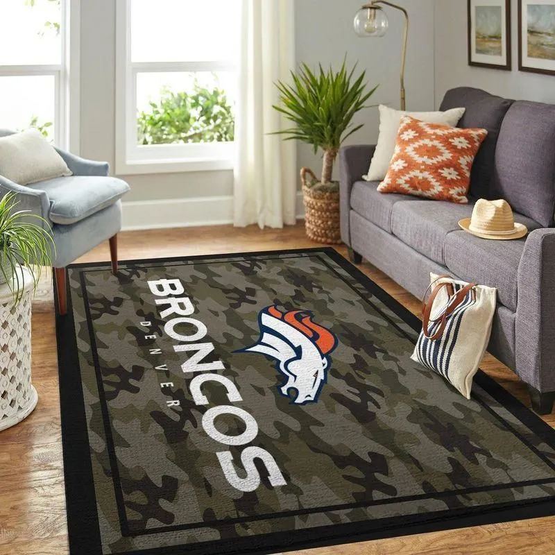 Denver Broncos NFL Rug Room Carpet Sport Custom Area Floor Home Decor V4 Indoor Outdoor Rugs 493IG-9157