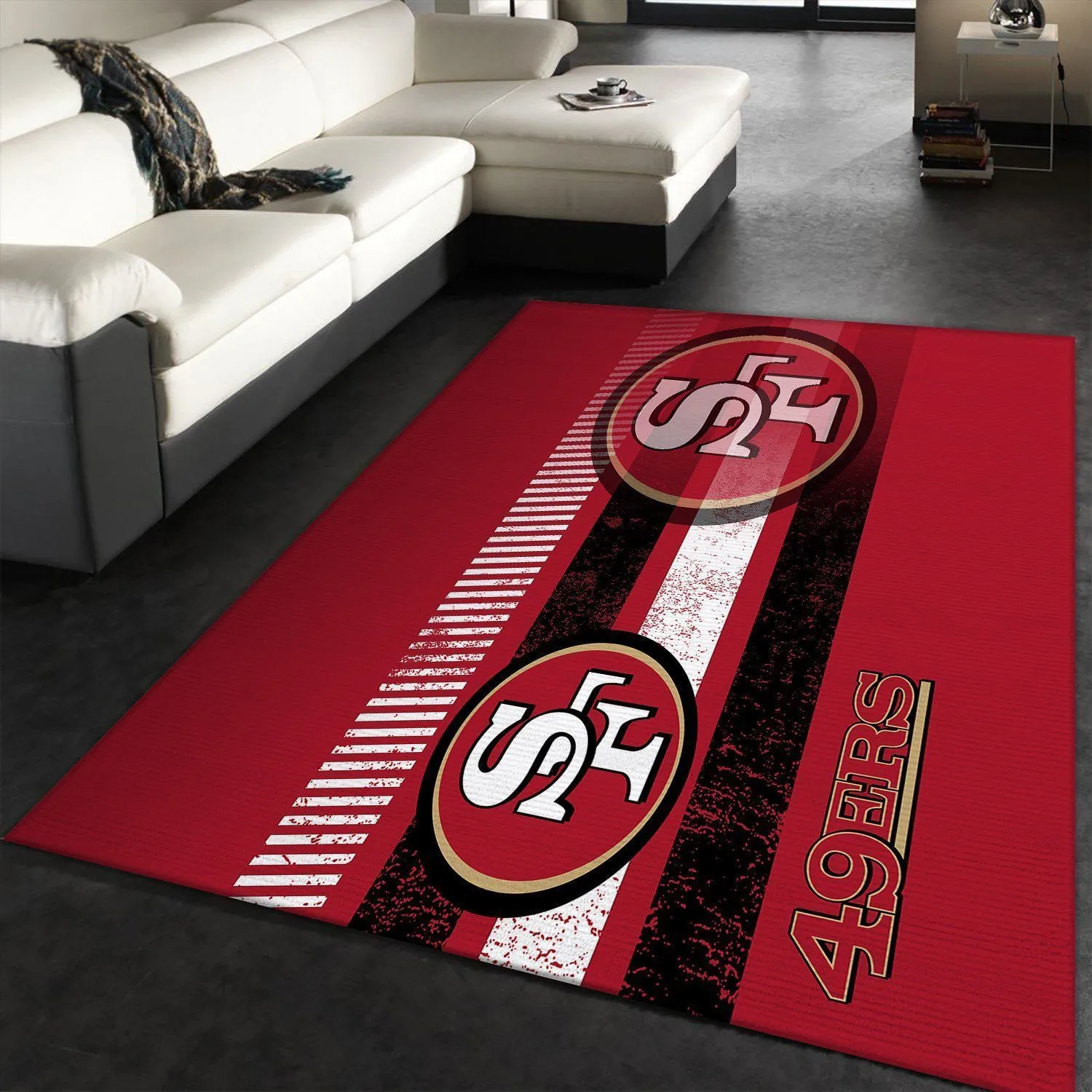 San Francisco 49ers NFL Team Logo Rug Room Carpet Custom Area Floor Home Decor Indoor Outdoor Rugs 480TD-6850