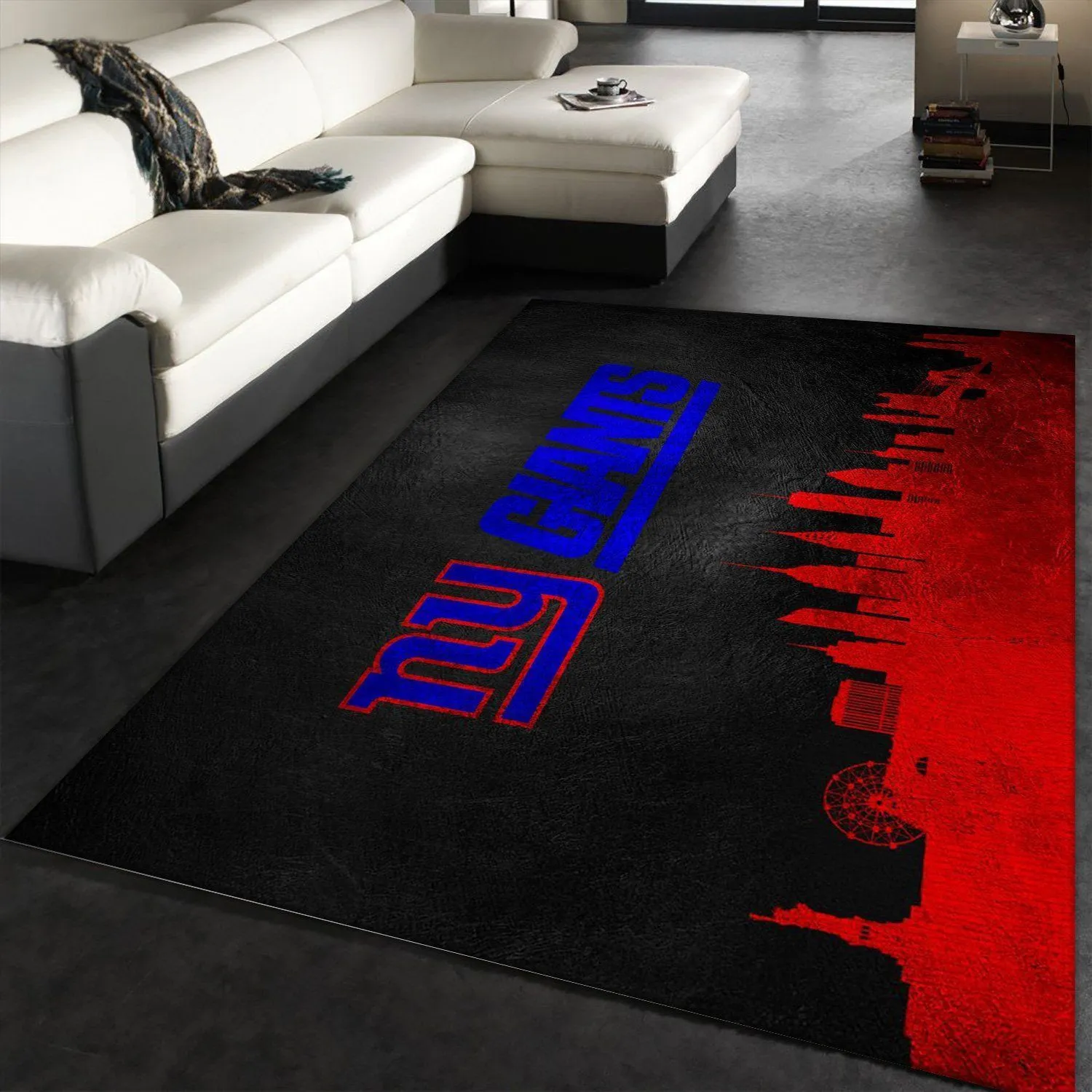 New York Giants Skyline NFL Area Rug, Living room and bedroom Rug, Home Decor Floor Decor Indoor Outdoor Rugs 737ZX-8757