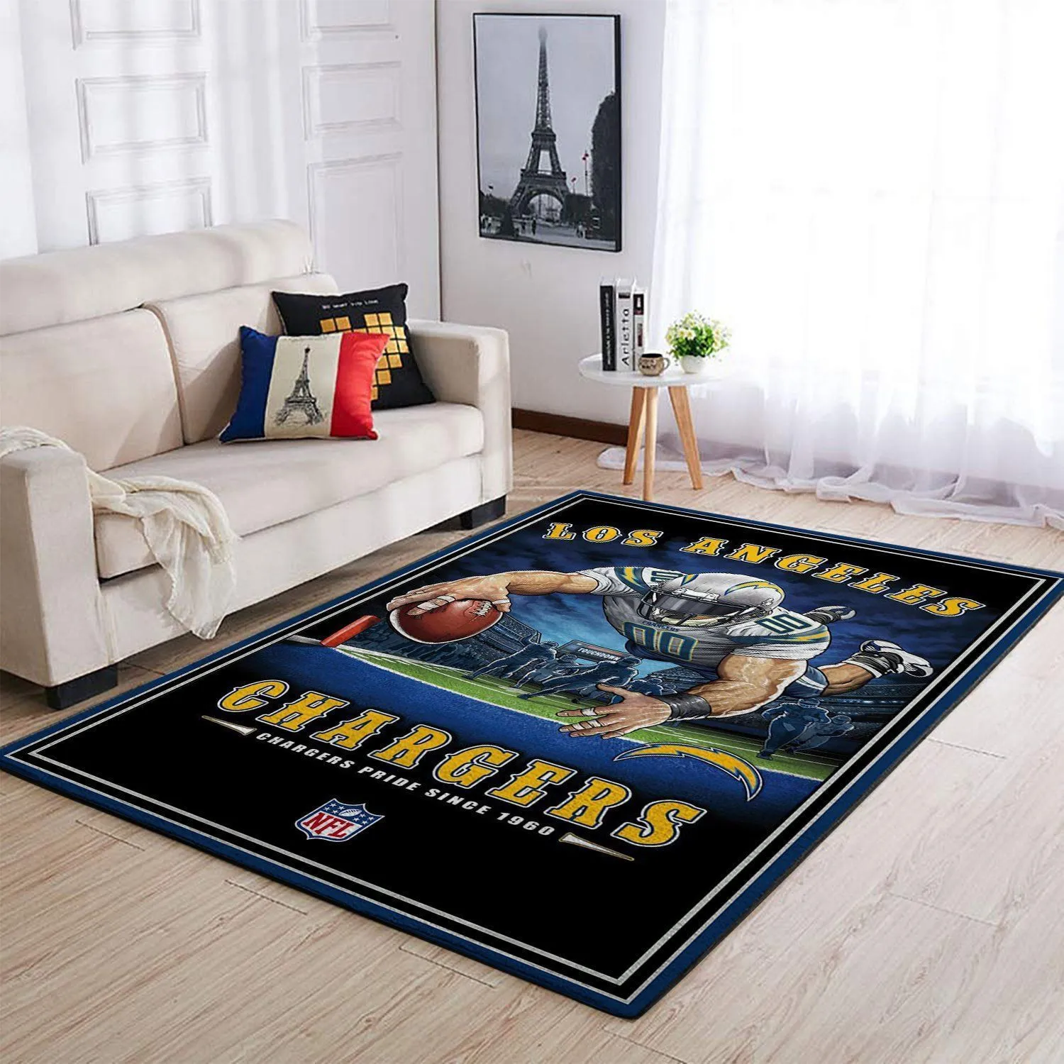 Los Angeles Chargers NFL Team Pride Nice Gift Home Decor Rectangle Area Rug Indoor Outdoor Rugs 680FT-4802