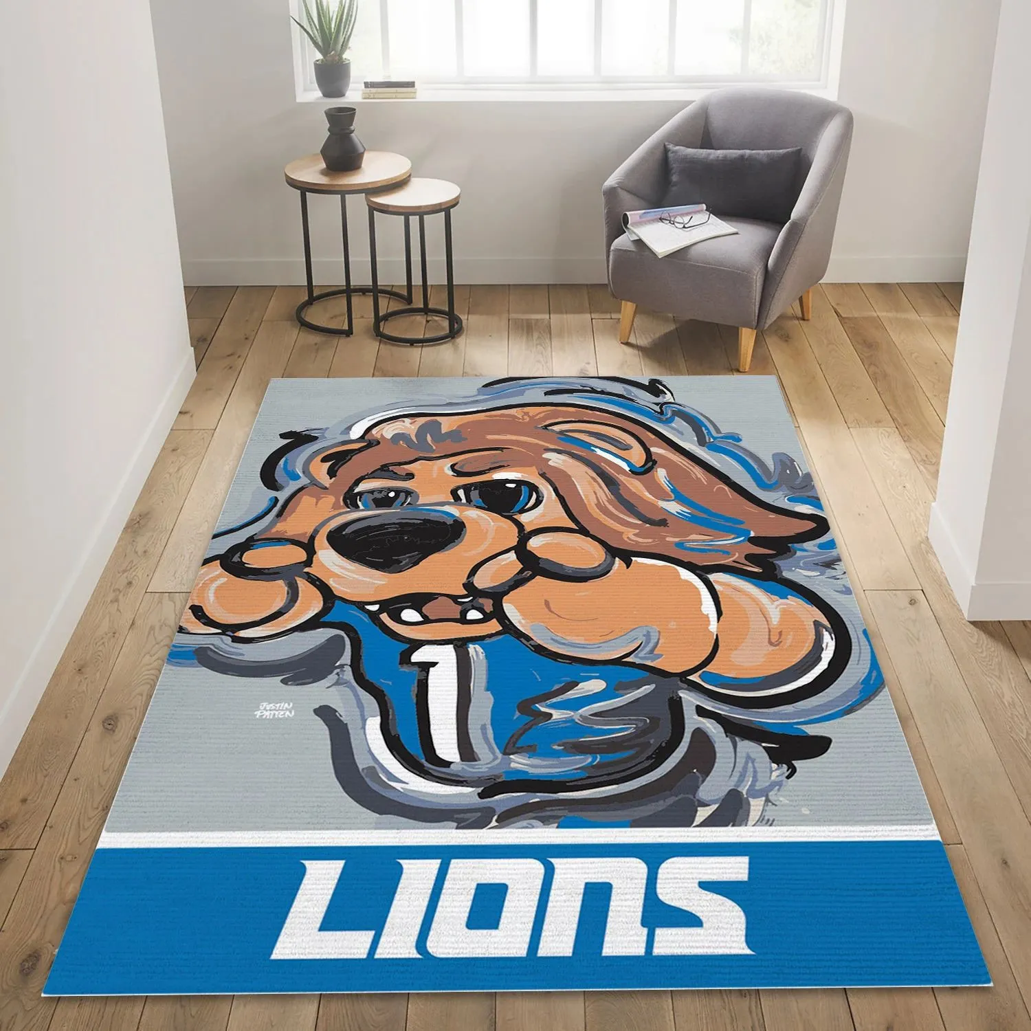Detroit Lions NFL Area Rug Carpet, Bedroom Rug US Gift Decor Indoor Outdoor Rugs 584OA-4954