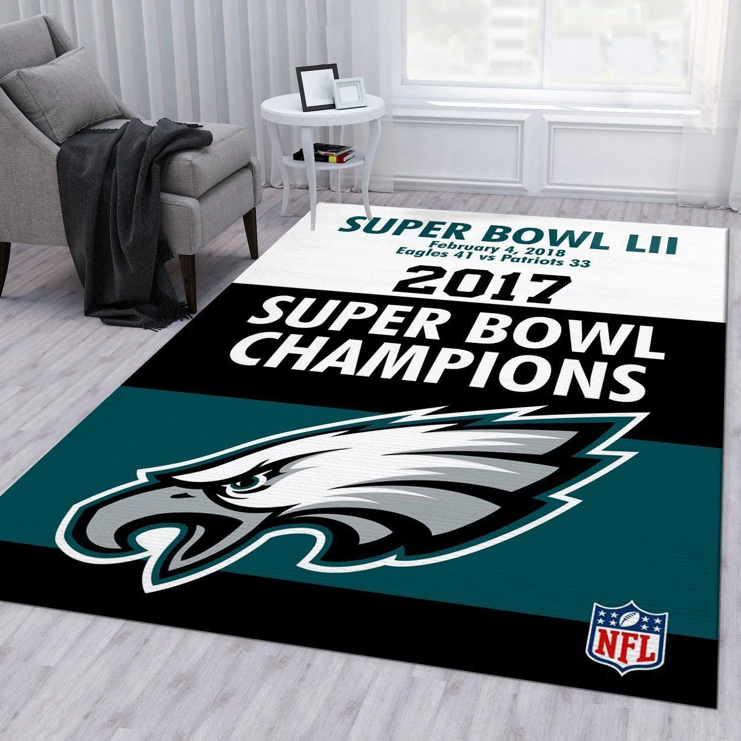 Philadelphia Eagles Champ NFL Rug Living Room Rug US Gift Decor Indoor Outdoor Rugs 997AH-5299