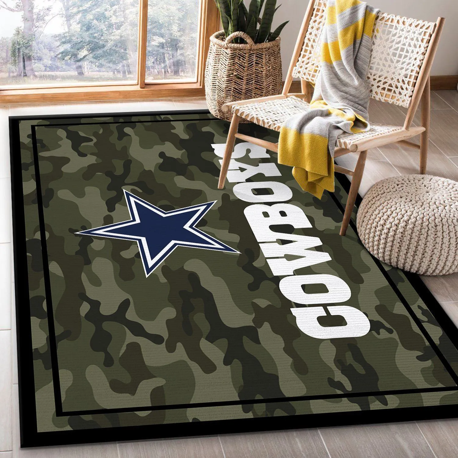 Dallas Cowboys NFL Rug Room Carpet Sport Custom Area Floor Home Decor V4 Indoor Outdoor Rugs 195WR-1385
