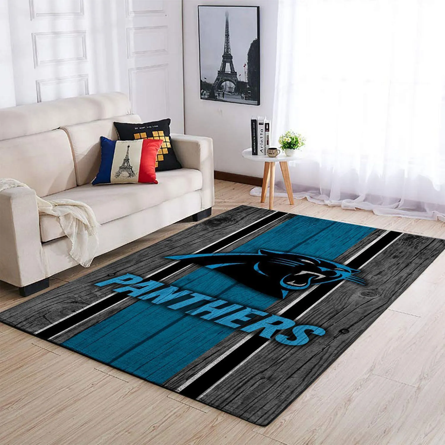 Carolina Panthers NFL Team Logo Wooden Style Style Nice Gift Home Decor Rectangle Area Rug Indoor Outdoor Rugs 137AR-1398