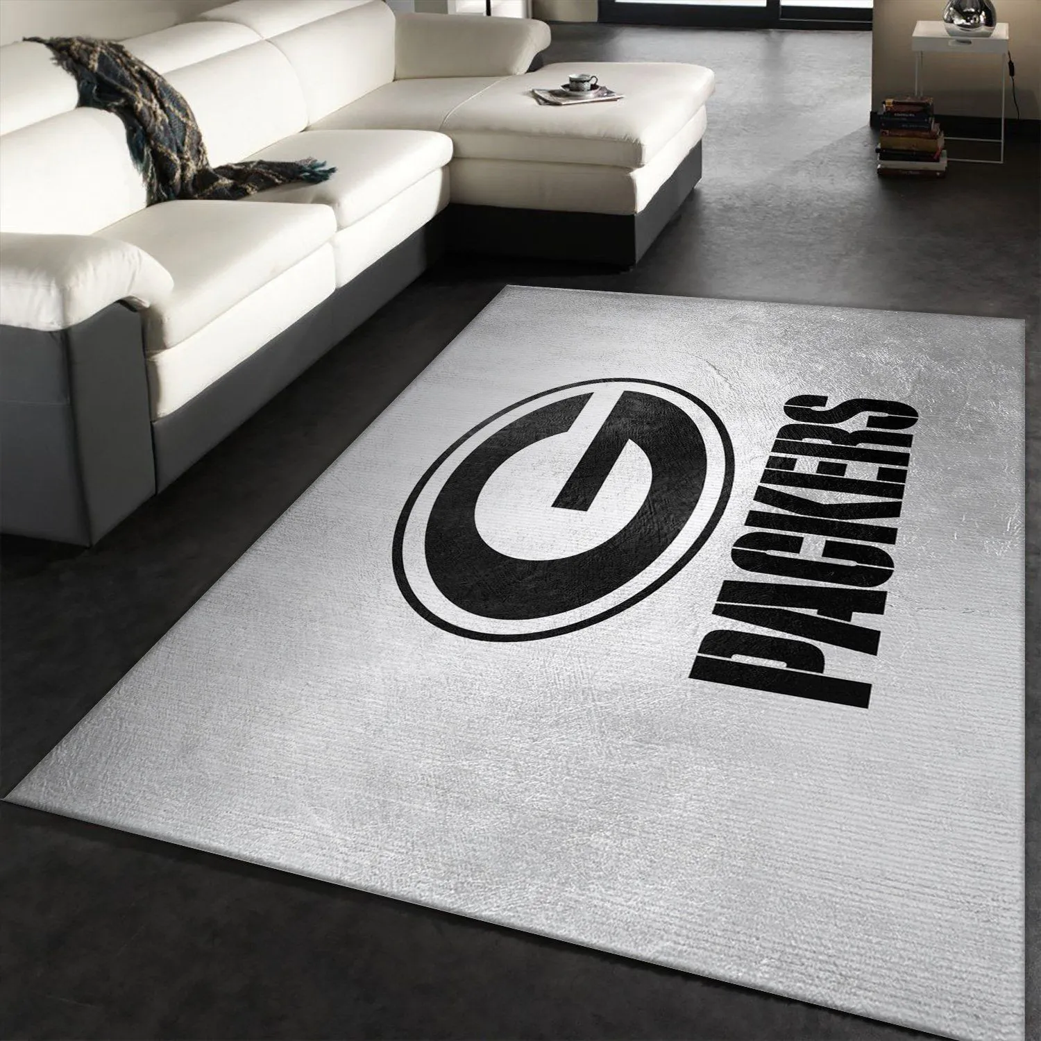 Green Bay Packers Silver NFL Area Rug Carpet, Bedroom, Christmas Gift US Decor Indoor Outdoor Rugs 942JG-6348