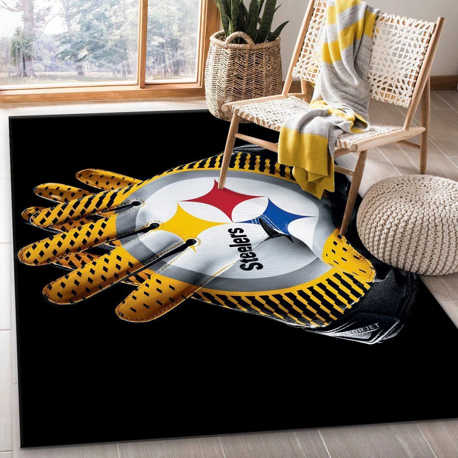 Pittsburgh Steelers 29725 NFL Football Rug Room Carpet Sport Custom Area Floor Home Decor Indoor Outdoor Rugs 591PB-8831