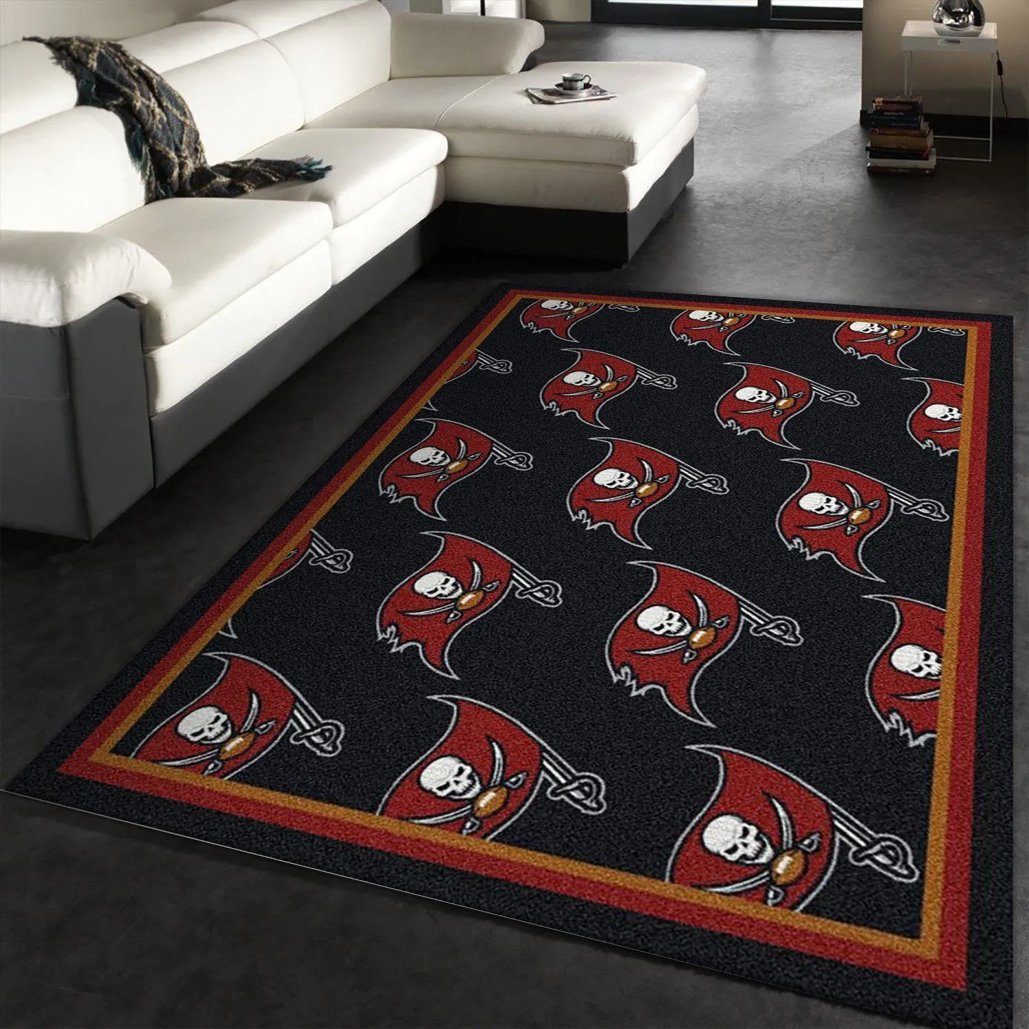 Tampa Bay Buccaneers Repeat Rug NFL Team Area Rug Carpet, Living Room Rug, Family Gift US Decor Indoor Outdoor Rugs 485YL-2493