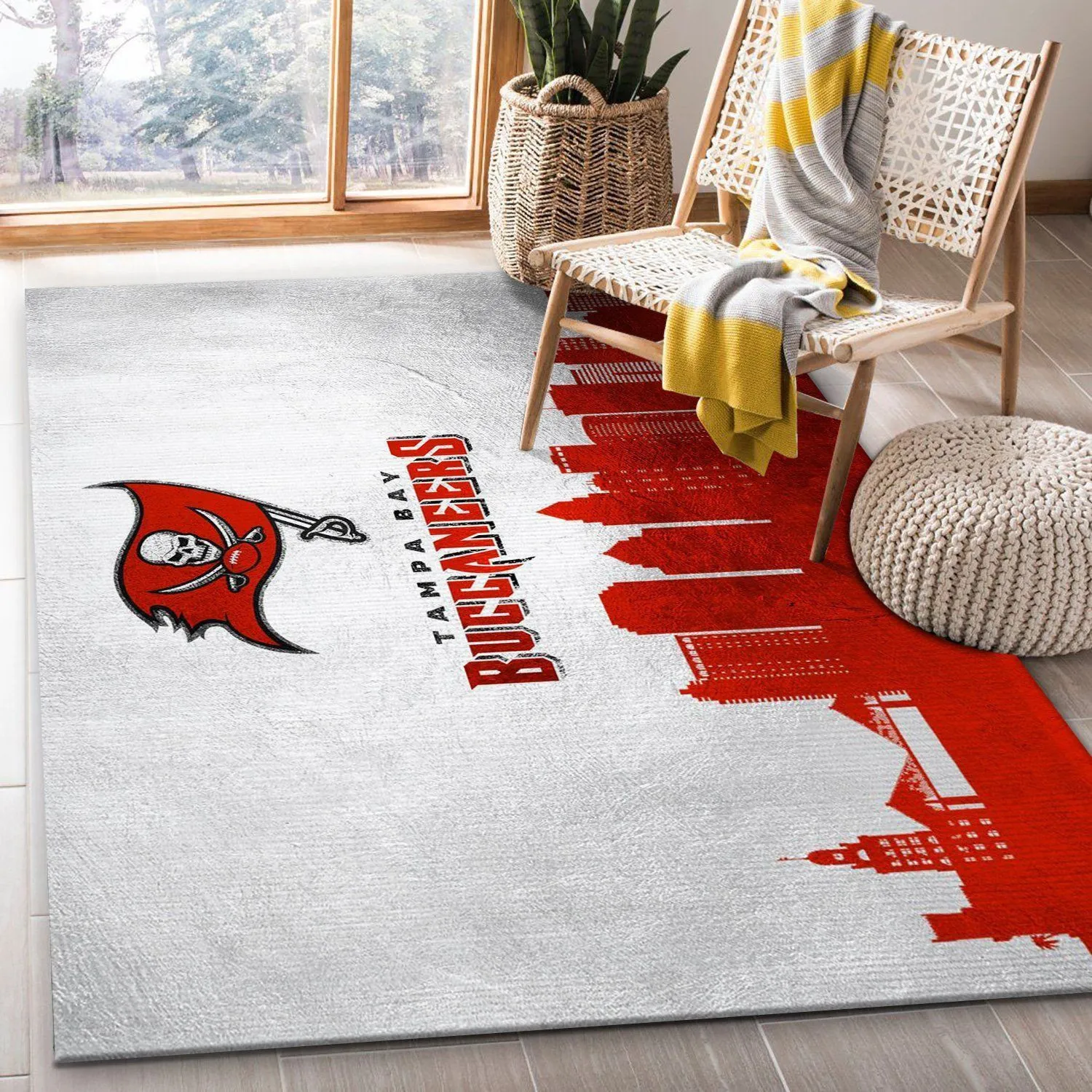 Tampa Bay Buccaneers NFL Area Rug, Kitchen Rug, Christmas Gift US Decor Indoor Outdoor Rugs 954NP-8525