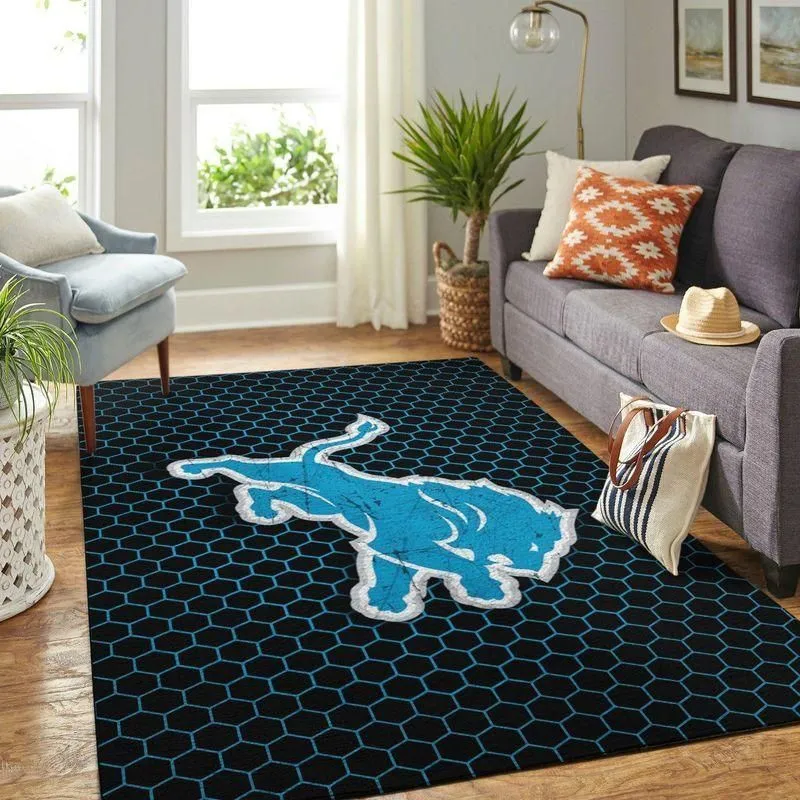 Detroit Lions NFL Rug Room Carpet Sport Custom Area Floor Home Decor Indoor Outdoor Rugs 483FC-4070
