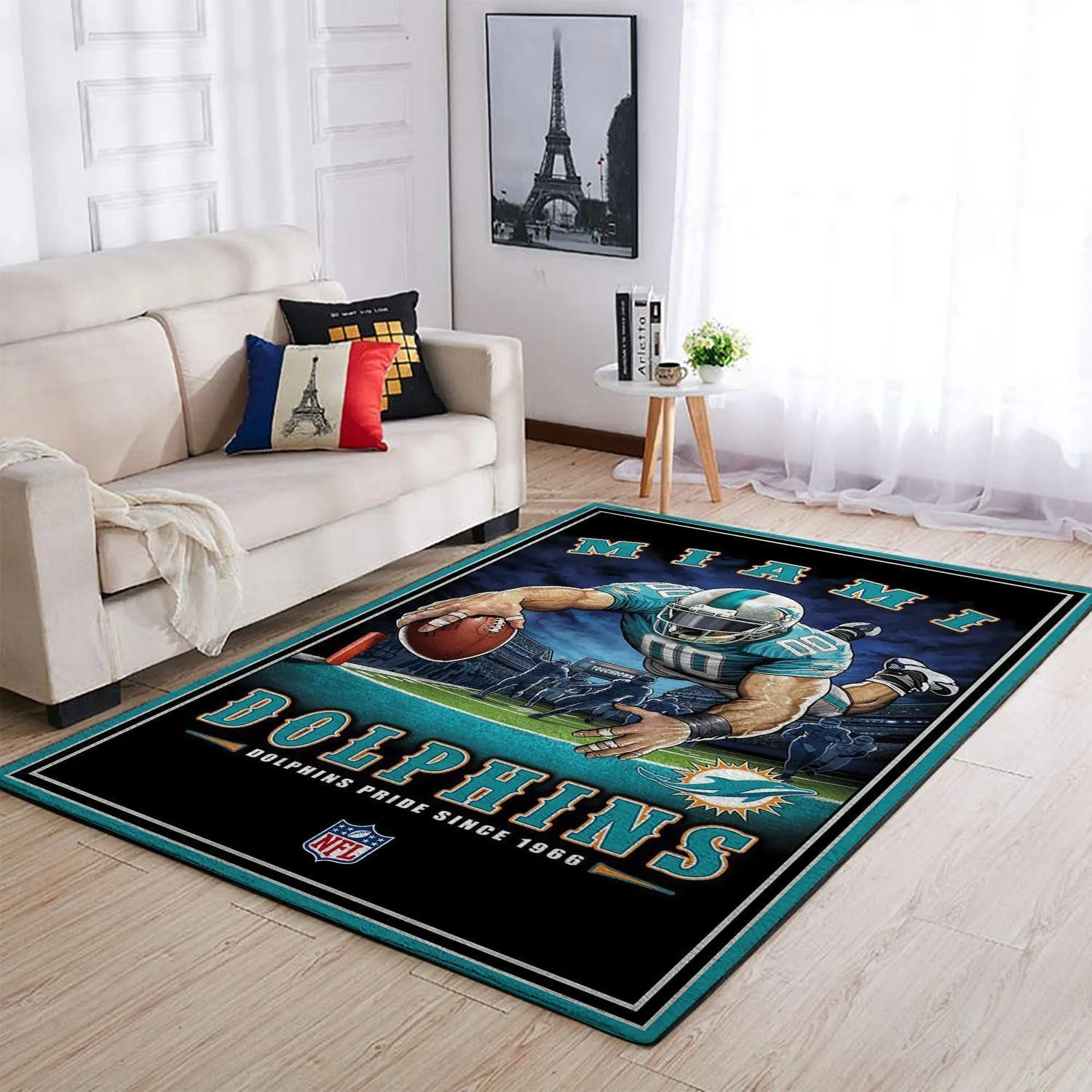 Miami Dolphins NFL Team Pride Nice Gift Home Decor Rectangle Area Rug Indoor Outdoor Rugs 496TX-1099