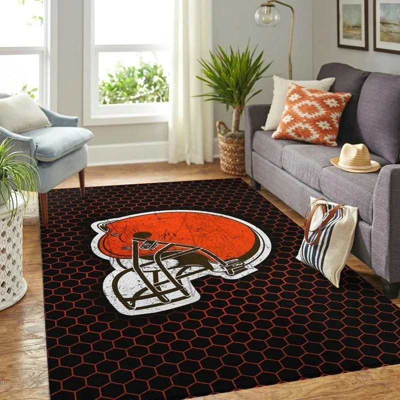 Cleveland Browns NFL Rug Room Carpet Sport Custom Area Floor Home Decor Indoor Outdoor Rugs 171WI-6850