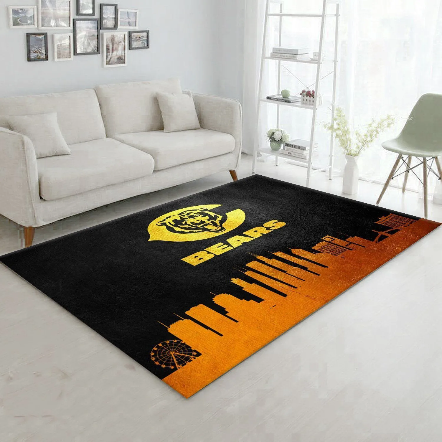 Chicago Bears Skyline NFL Area Rug, Kitchen Rug, Home US Decor Indoor Outdoor Rugs 257YE-9709