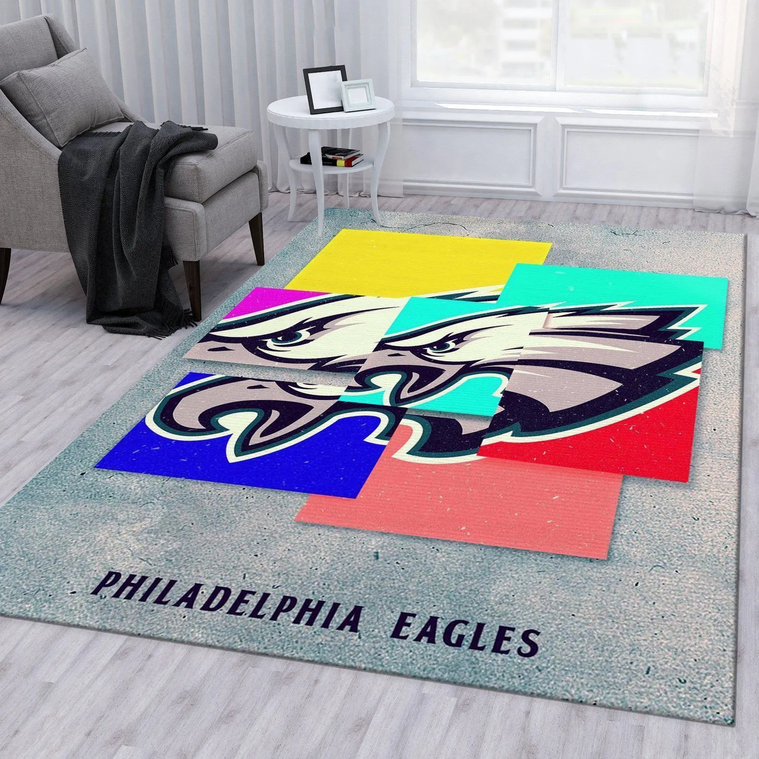 Philadelphia Eagles NFL Rug Living Room Rug Christmas Gift US Decor Indoor Outdoor Rugs 584NB-6471