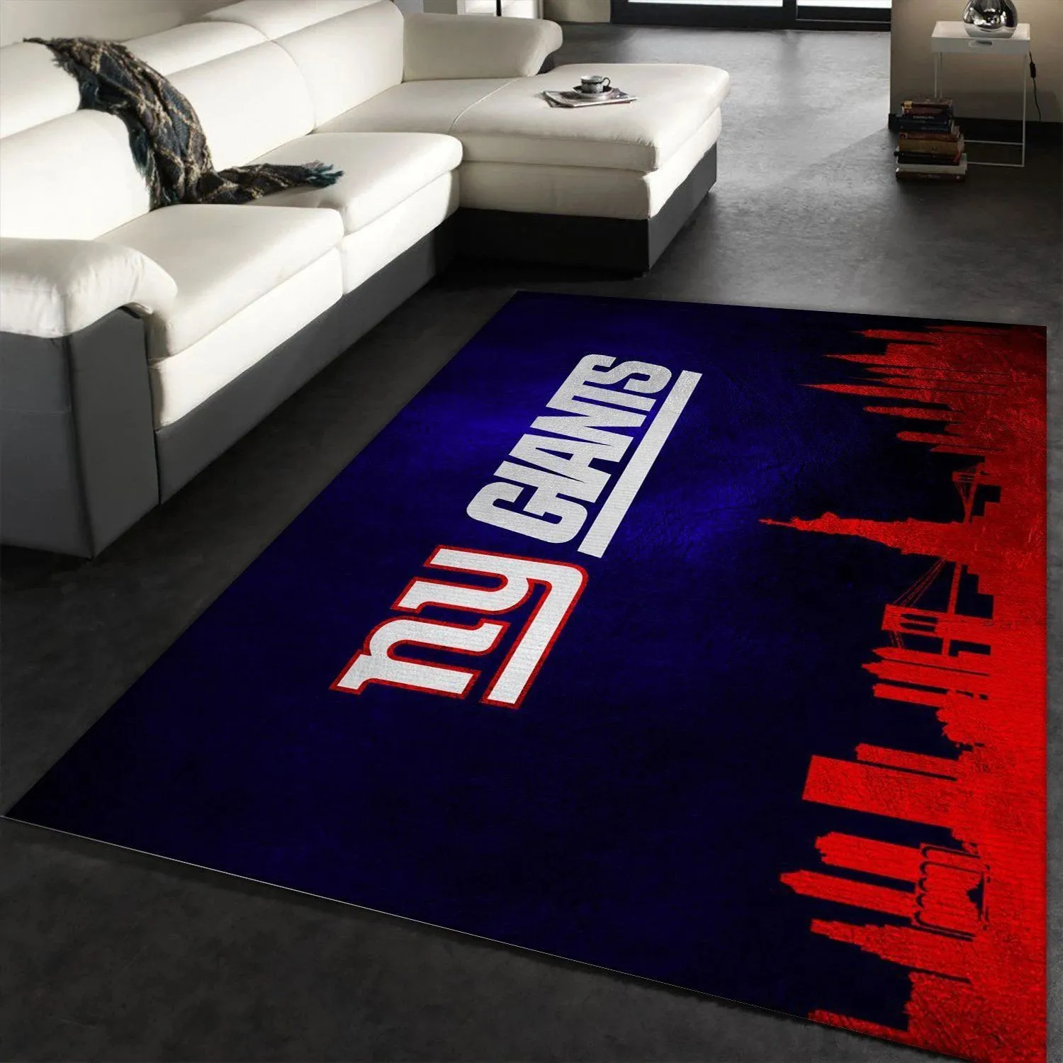 New York Giants Skyline 2 NFL Area Rug, Kitchen Rug, Family Gift US Decor Indoor Outdoor Rugs 594HC-3213