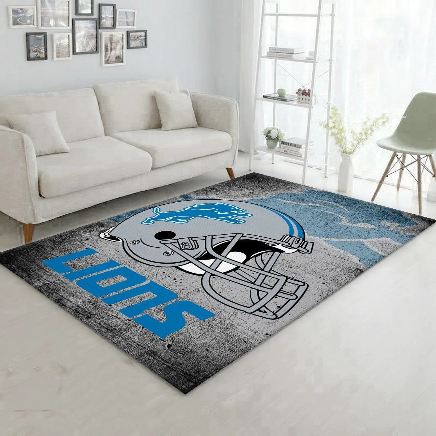Detroit Lions Football NFL Area Rug Living Room Rug Home Decor Floor Decor Indoor Outdoor Rugs 541OE-1320