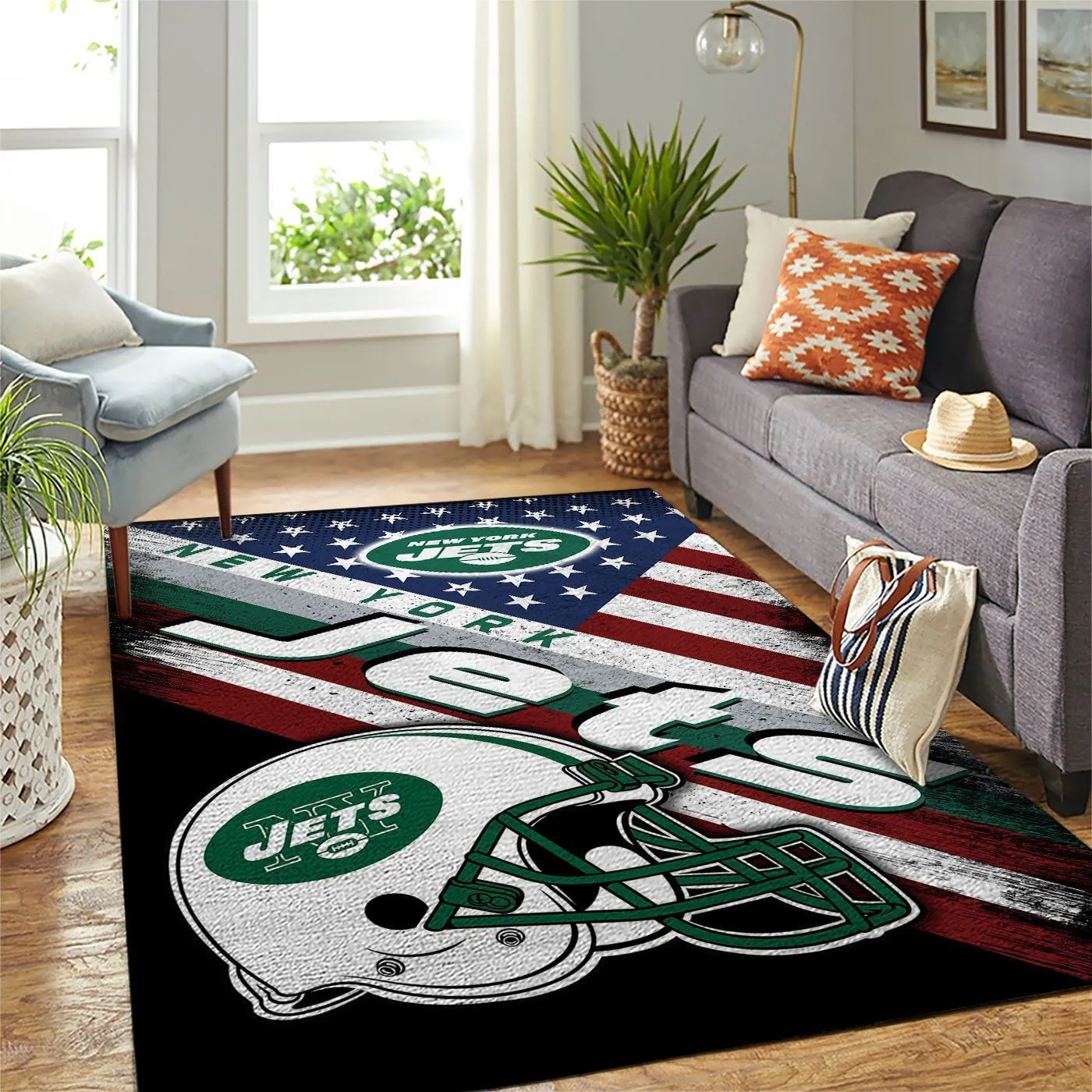 New York Jets NFL Team Logo American Style Nice Gift Home Decor Rectangle Area Rug Indoor Outdoor Rugs 997TV-6572